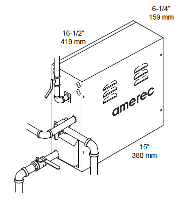AK-AX steam generator dimensional diagram